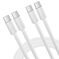 Câble USB-C tressé TPE 2-pack 1,8 m (6 pieds) 60W à charge rapide pour iPhone 17/16/15 Pro, iPad Pro/Air, Samsung S25/S24/S23, Google Pixel
