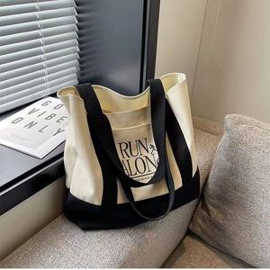 ファッションエコフレンドリーショッピング女性用食料品キャンバストートバッグポケット付きコットントートバッグカスタム印刷ロゴ - Product Image 5