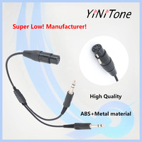 Adaptateur pour écouteurs d'aviation Airbus GA Dual Plug Female XLR 5 Pin Male avec câble pour casque audio stéréo Accessoire pour l'équipage de l'avion