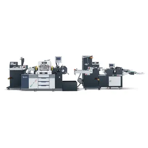 Máquina troqueladora de servomotor de etiquetas de superficie plana offprint con máquina cortadora rotativa simple, corte de etiquetas