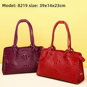 Sac à bandoulière carré pour femme, nouveau motif crocodile, sac fourre-tout classique avec <span class=keywords><strong>grande</strong></span> fermeture éclair - Product Image 3