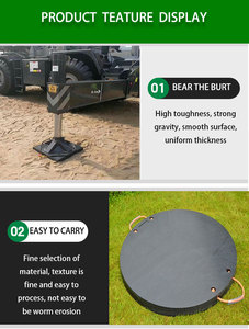 Nhựa mạnh mẽ cribbing khối an toàn Trọng lượng nhẹ đường sắt cần cẩu Pad - Product Image 4