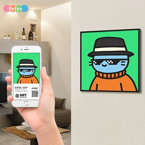 Écran d'art numérique 2K 4K, écran LCD carré 22/33 pouces, cadres photo numériques, lecture vidéo, système d'exploitation Android, affichage NFT, métal - Product Image 1