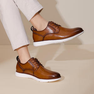 Chaussures en cuir à bout pointu pour hommes, couleur dégradée, style business, faciles à enfiler – Confortables pour la marche, résistantes à l'usure, parfaites pour les mariages - Product Image 4