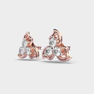 Designer Diamond <b>Stud</b> Earrings with 925 <b>Sterling</b> <b>Silver</b> Elegant Fine Jewelry for Women Everyday Party Wear - Product Image 3