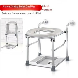 Adjustable Non-Slip Shower Chair with Arms & Back Bathroom Safety Equipment for Elderly & Disabled - Product Image 3