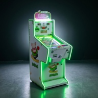 Machine de flipper verticale en bois et acrylique avec distributeur de jetons pour enfants, idéale pour les parcs d'attractions intérieurs