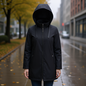 HDJ Giacca antivento da donna taglie forti KG1109 Capospalla reversibile con cappuccio M 3XL - Product Image 3