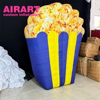 Style de simulation décoration publicitaire pop-corn gonflable, ballon modèle de pop-corn gonflable à vendre