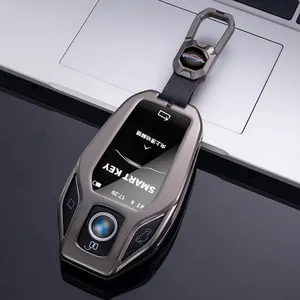 Custom Logo Replacement Keyless Entry Remote Smart Key Fob Shell Case Car Smart Remote Key Cover With Keychain For Bmw