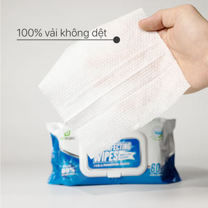 Lingettes désinfectantes Eco Wipes, 60 lingettes jetables, lingettes nettoyantes multi-usages, lingettes désinfectantes pour le nettoyage quotidien - Product Image 6