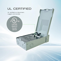 Desconectador de CA extraíble sin fusibles BAREP 60A 240V, certificado CULus 1429 Tipo 3R, con caja de acero SPCC para unidad condensadora mini split