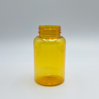 Bocaux en plastique PET rouge à rabat pour les soins de santé, les comprimés de vitamines, avec bouchon à vis pour le stockage des médicaments