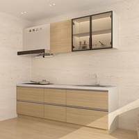 Armoires modulaires modernes minimalistes personnalisées, ensemble complet d'armoires de cuisine