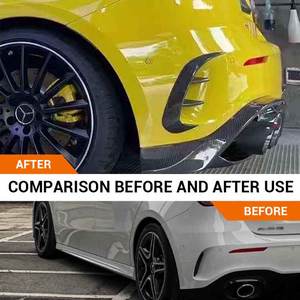 Pièces de voiture personnalisées Pré-imprégné en fibre de carbone sèche W117 Becquet latéral arrière Diffuseur Canards pour Mercedes <span class=keywords><strong>AMG</strong></span> <span class=keywords><strong>A35</strong></span> Canard <span class=keywords><strong>2020</strong></span> - 2024 - Product Image 3