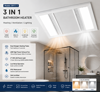 Meilleures ventes en Australie : chauffage de plafond pour salle de bain 3 en 1, 1200W, chauffage halogène à double tube, lumière LED, ventilateur d'extraction 500m³/h