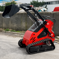 Mini-chargeuse sur chenilles CYV Chine, moteur diesel, haute efficacité, machinerie agricole, godet de 0,08 m³