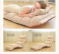 Chaise de canapé pouf d'intérieur réglable pour adulte améliorée sièges de sol rembourrés avec oreiller lombaire jeu méditation salon chambre