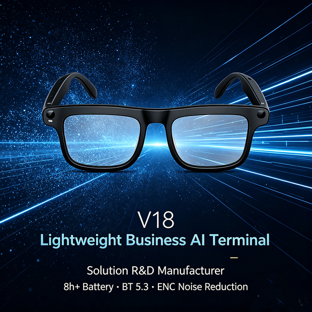 AI Smart Glasses with Built in Camera BT 5.3 ENC Noise Reduction  Real Time Translation & AI Dialogue for Business Use
