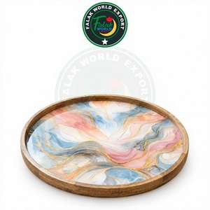 Meilleurs sous-verres en bois au design tendance, motif géométrique, forme personnalisée, faits à la main, exportation F.W. Inde - Product Image 2