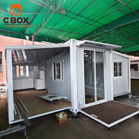 CBOX Casa Contenedor Modular Expandible de Doble Ala para Alojamiento Portátil de Trabajadores y Dormitorio de Campamento