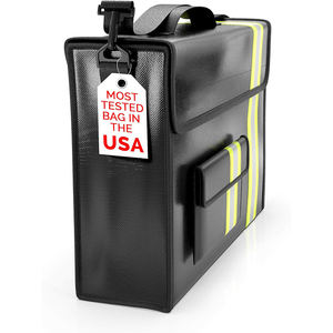 Sac à documents ignifuge et étanche amélioré, verrouillable avec protection de portefeuille, réfléchissant pour protéger les documents et objets de valeur - Product Image 2