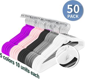 Children's Clothing Hanger Premium Wholesale Velvet Non-Slip 360 Degree Swivel Saving Colorful Design for Wardrobe - Product Image 4
