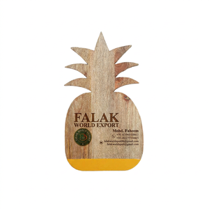 Planche à découper en bois naturel durable avec une poignée pour couper la viande et le fromage, planche à découper professionnelle de 1,5 cm d'épaisseur - Product Image 1