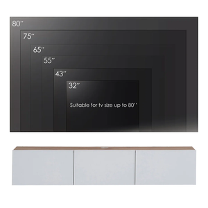 <span class=keywords><strong>Meuble</strong></span> de salon moderne pour la maison, installation facile, support TV flottant, console multimédia murale pour téléviseurs jusqu'à 80 pouces - Product Image 5