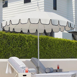 Usine Grande Taille 200cm 8ft Coupe-Vent Boho <span class=keywords><strong>Macramé</strong></span> Toile En Plein Air Hôtel Jardin Parasols Plage Soleil Piscine Parapluie avec Glands - Product Image 2