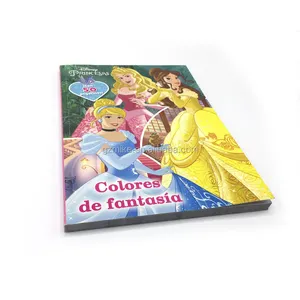 Libri di storia spagnoli per bambini personalizzati che stampano libri da colorare con copertina morbida