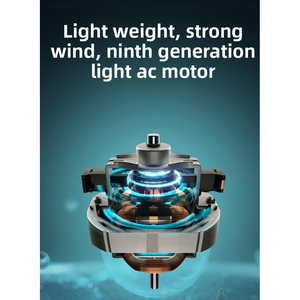 Sèche-cheveux ionique haute performance à moteur AC léger, séchage rapide, faible bruit, <span class=keywords><strong>pour</strong></span> tous types de cheveux, hôtels, utilisation en extérieur, 2 embouts - Product Image 2