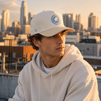 Gorra de Golf de 5 Paneles con Logotipo Bordado, OEM Personalizada, MOQ Bajo, Tejido Premium Resistente, Cierre de Velcro, para Hombre y Mujer