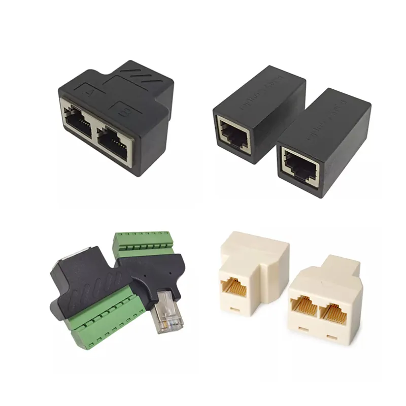 screw terminal solder free shielding 8 Pin female connector rj45 connector network cable connector rj45 adapter rj45 splitter