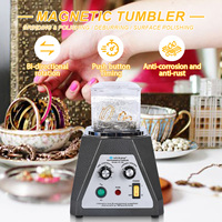 Polisseuse à tambour magnétique KT-100 200W pour bijoux et métaux, 4 vitesses, 2000 tr/min, machine de finition pour pièces métalliques