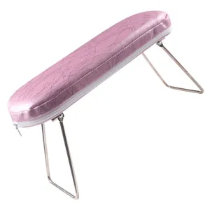Reposabrazos de Cuero PU para Manicura, Plegable, Antideslizante, con Cojín, Reposamanos de Microfibra, Accesorios para Arte de Uñas - Product Image 4