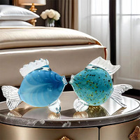 Ornements verre fait à la main amour Europe poisson soufflé à la main Art poisson Figurines objets de collection ornement décoratif