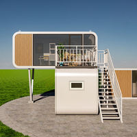 Appartement Modulaire Personnalisé et Extensible de 10/20/40 pieds, Cabine Respirante Type Apple pour 2 à 4 Personnes
