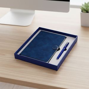 Carnet de notes personnalisé en cuir PP rouge pour entreprise, journal, cadeaux, bloc-notes promotionnel en gros, ensemble cadeau d'entreprise, stylo de luxe - Product Image 3