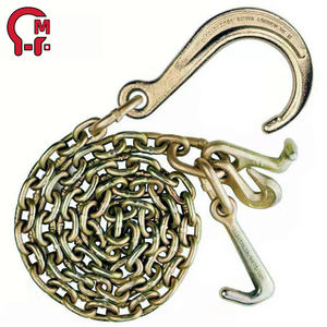 HLM Fabrika Direkt Satış G100 G80 Askılar Fabrika Fiyatı Konteyner Kaldırma Zincirleri Çift Kancalı CE Sertifikalı - Product Image 3