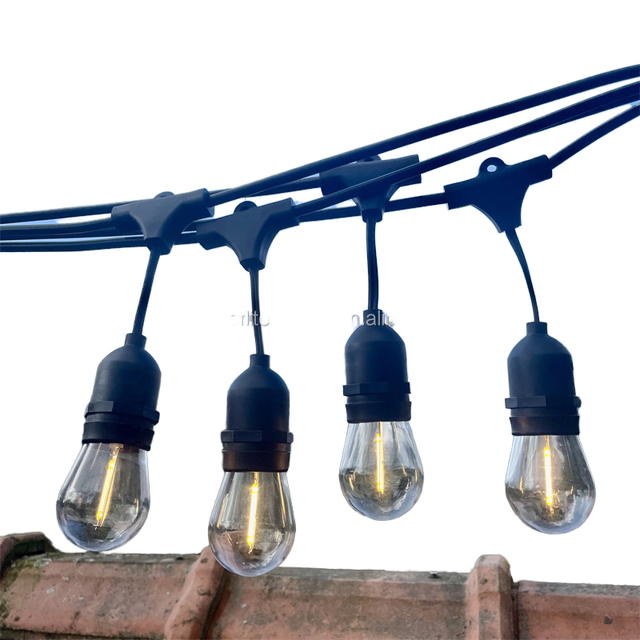 Smart Dimmable RGB Indoor/Outdoor LED String Lights IP65 Waterproof Holiday Patio Lights in Christmas Colors Made of Plastic