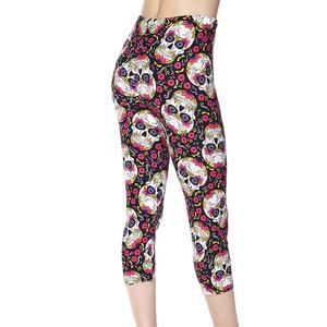 Leggings de Yoga con Estampado de Gato Gótico de PIHA SPORTS para Mujer, Logotipo Personalizado, Cintura Media, Elásticos, Deportivos, para Correr, Gimnasio, Capri, de Secado Rápido - Product Image 6