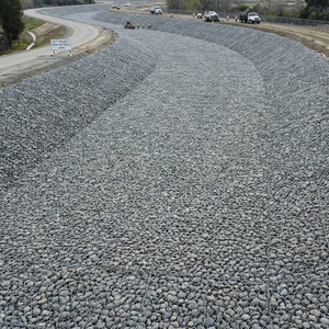 Rouleau de grillage gabion 2x30m, revêtement PVC, fils 60x80, 80x100, <span class=keywords><strong>100x120</strong></span>, 120x150mm, diamètre de fil 2.0-4.0mm, pour restauration de cours d'eau et contrôle de l'érosion - Product Image 5