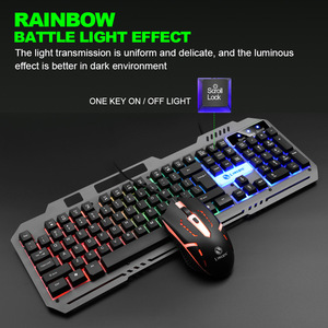 Limei T25 Mechanical Feel <b>Keyboard</b> Mouse Combo Wired Metal Gaming Set for Desktop Laptop - Product Image 4
