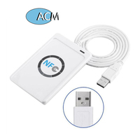 Lecteur de contrôle d'accès par carte intelligente NFC RFID 120U avec communication USB, fréquence 13,56 MHz, logiciel de clonage UID ISO14443A