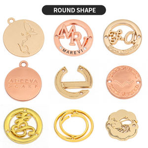 Accesorios para Prendas de Vestir Logotipo de Marca para Bolso Etiqueta Dorada en Relieve Placa de Metal Etiqueta de Metal Dorada Logotipo de Metal Personalizado - Product Image 3