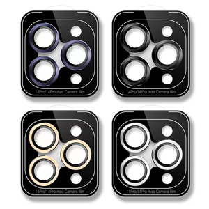 Di lusso 3D di protezione dell'obiettivo della fotocamera in metallo anello di <span class=keywords><strong>vetro</strong></span> per <span class=keywords><strong>Iphone</strong></span> 16 14 <span class=keywords><strong>13</strong></span> Pro Max 9h di protezione dello schermo in <span class=keywords><strong>vetro</strong></span> <span class=keywords><strong>temperato</strong></span> - Product Image 2