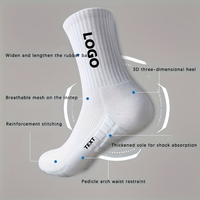 Chaussettes personnalisées brodées pour hommes et femmes, chaussettes de sport respirantes à fond en tissu éponge pour la course à pied et le basketball, personnalisables