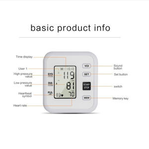 Venta al por mayor portátil LED Digital Manual esfigmomanómetro Monitor <span class=keywords><strong>de</strong></span> presión arterial con fuente <span class=keywords><strong>de</strong></span> electricidad - Product Image 3