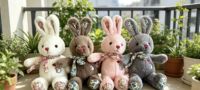 Boneka Kelinci Paskah Super Lembut 31-50cm, Dapat Disesuaikan, Isi Kapas PP, Lucu, Pereda Stres, untuk Ulang Tahun